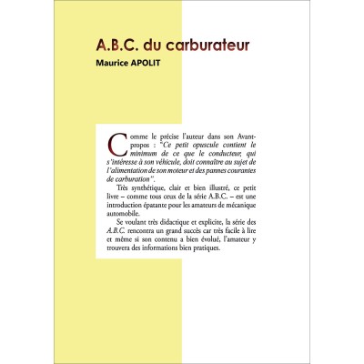 A.B.C. du carburateur