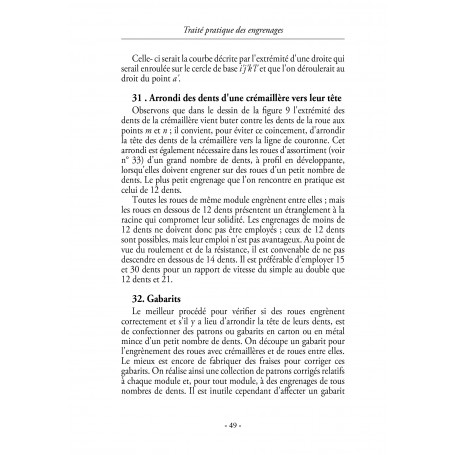 Traité pratique du tracé et de la taille des engrenages