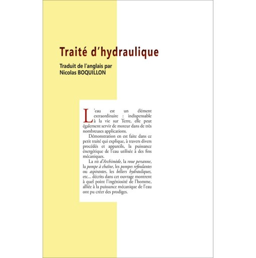 Traité d'hydraulique