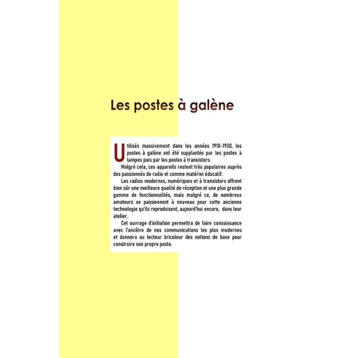 Les postes à galène