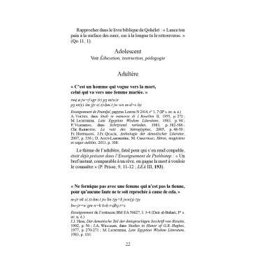 Proverbes et dictons de l'Égypte ancienne