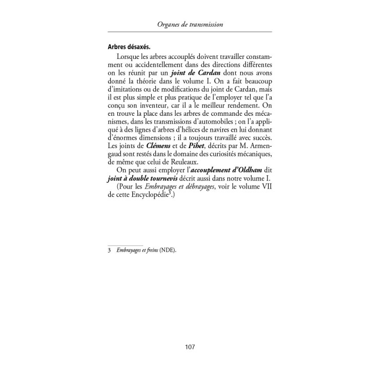 Organes de transmission