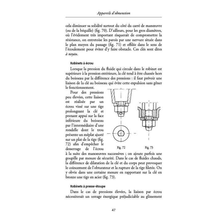 Appareils d'obturation Appareils d'obturation
