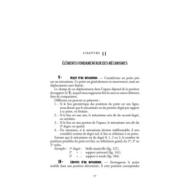 Les mouvements mécaniques