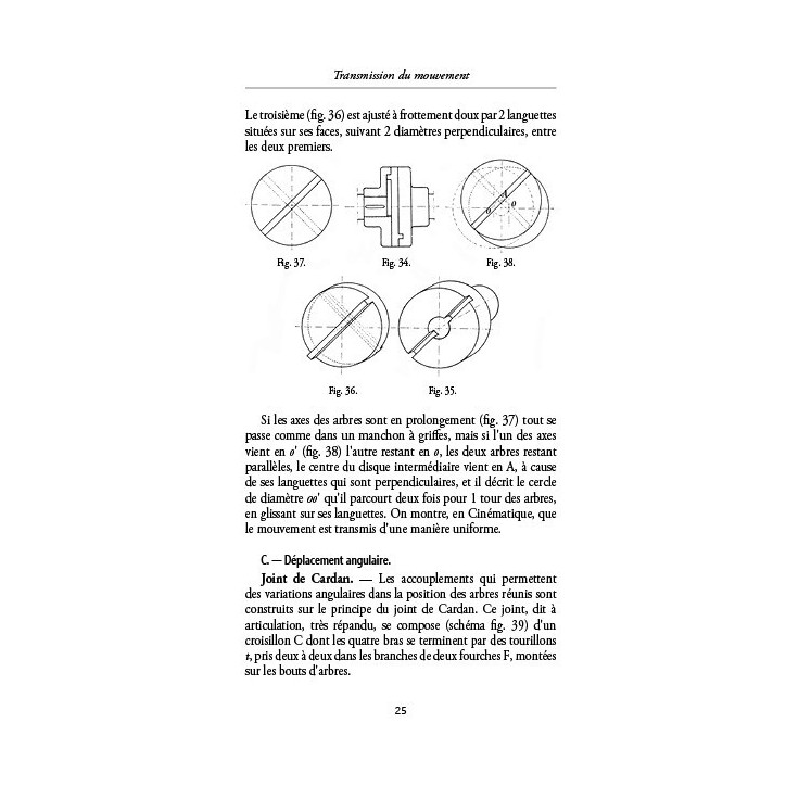 Transmission du mouvement Transmission du mouvement