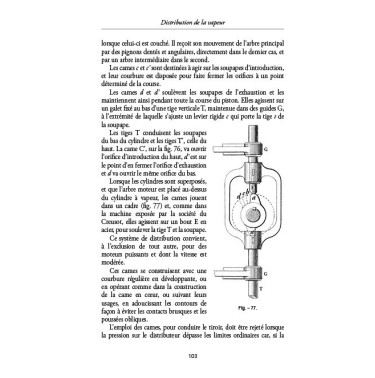 Distribution de la vapeur dans les machines