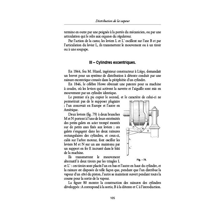 Distribution de la vapeur dans les machines Distribution de la vapeur dans les machines
