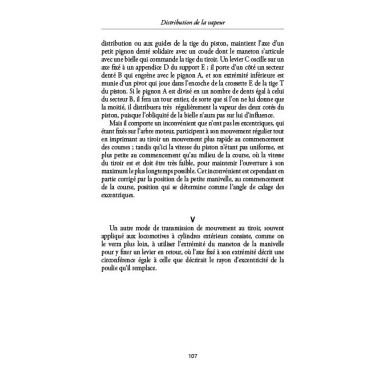 Distribution de la vapeur dans les machines