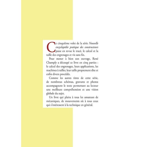 Engrenages et vis sans fin