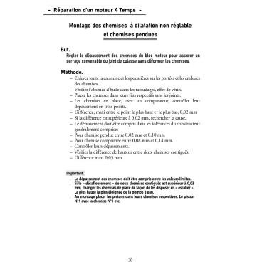 Réparation d'un moteur 4 Temps