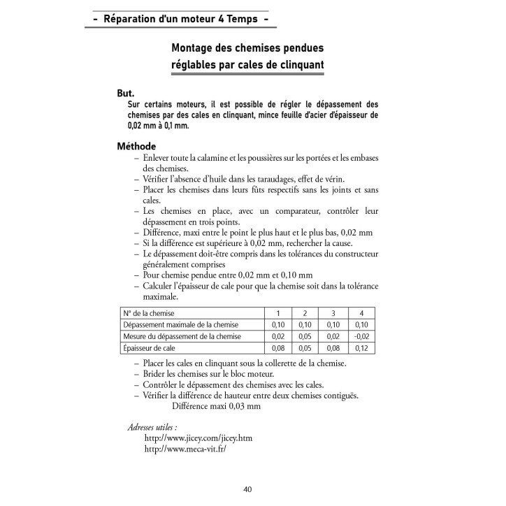 Réparation d'un moteur 4 Temps Réparation d'un moteur 4 Temps