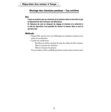 Réparation d'un moteur 4 Temps