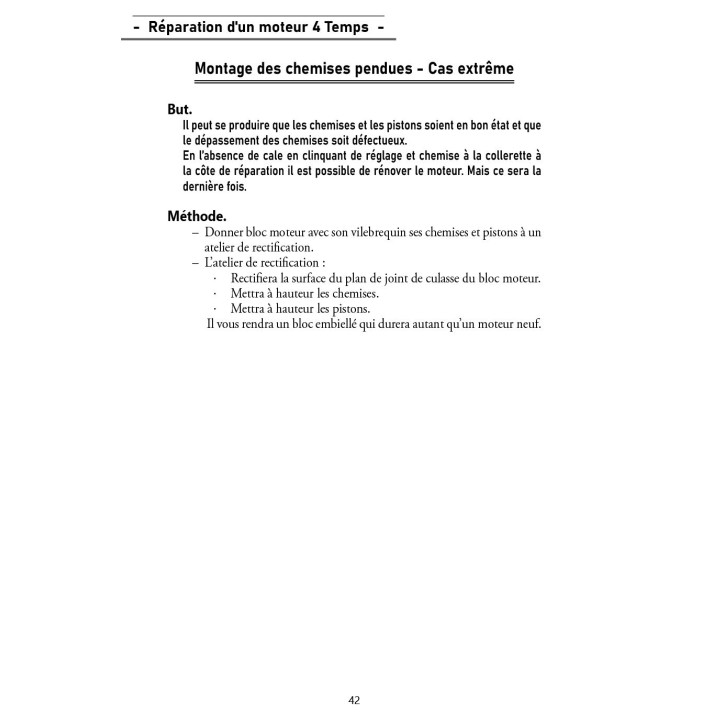 Réparation d'un moteur 4 Temps Réparation d'un moteur 4 Temps