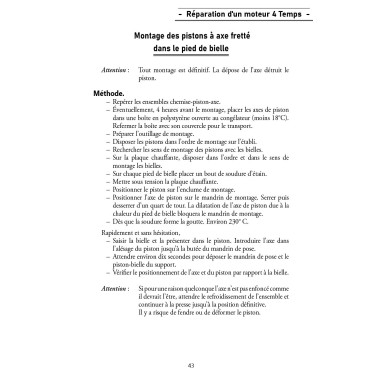 Réparation d'un moteur 4 Temps