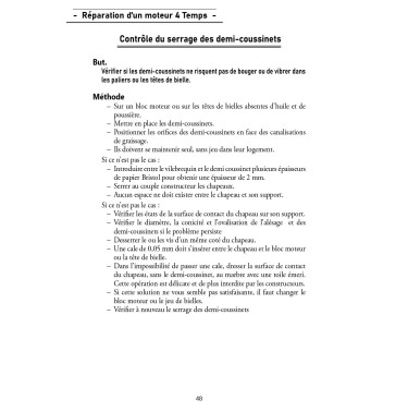 Réparation d'un moteur 4 Temps
