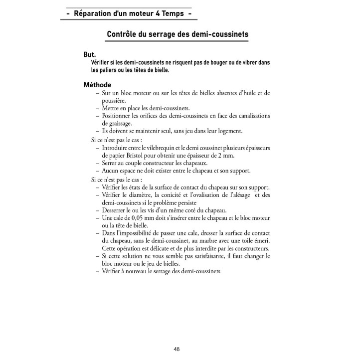 Réparation d'un moteur 4 Temps Réparation d'un moteur 4 Temps