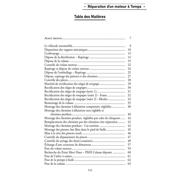 Réparation d'un moteur 4 Temps Réparation d'un moteur 4 Temps