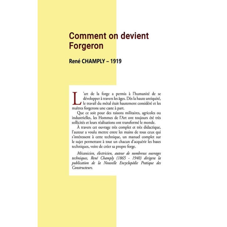 Comment on devient forgeron Comment on devient forgeron