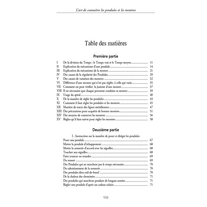 L'art de connaître les pendules et les montres