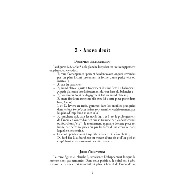 Échappements à ancre Échappements à ancre