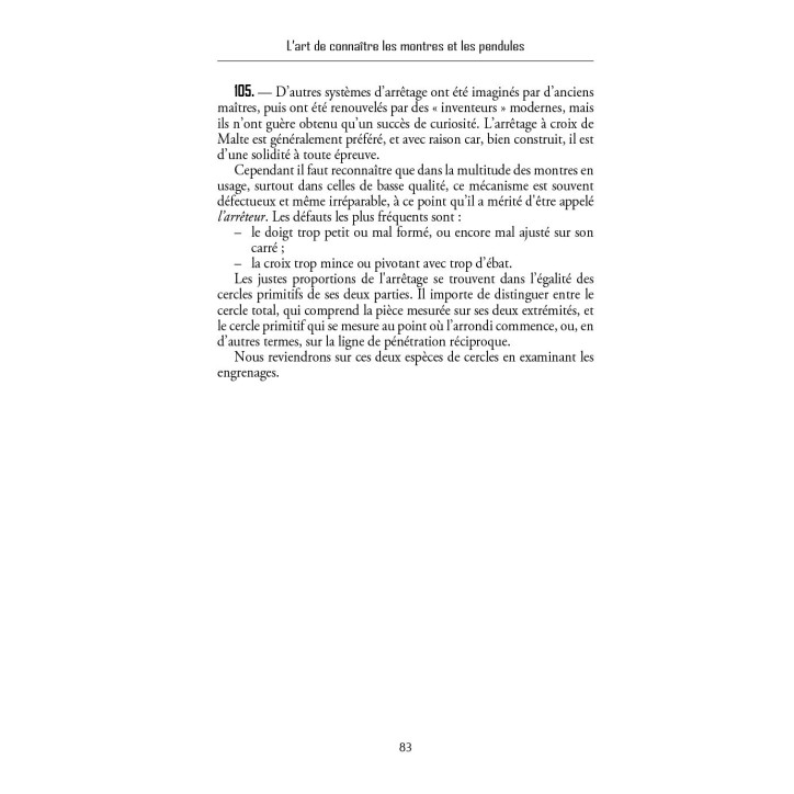 L'art de connaître et soigner les montres et les pendules