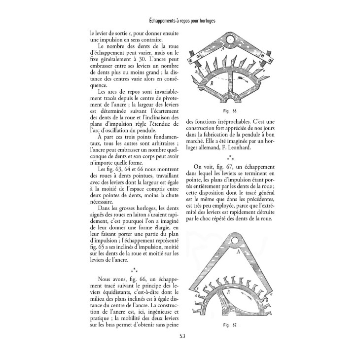 Échappements d'horloges et de montres Échappements d'horloges et de montres