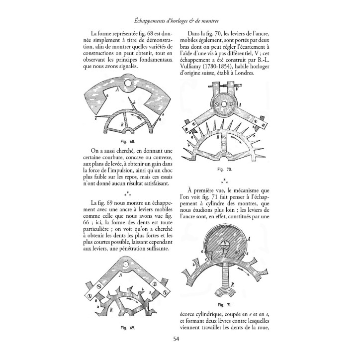 Échappements d'horloges et de montres Échappements d'horloges et de montres