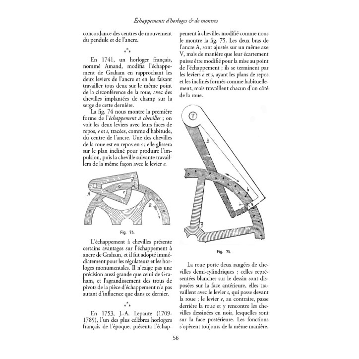 Échappements d'horloges et de montres Échappements d'horloges et de montres