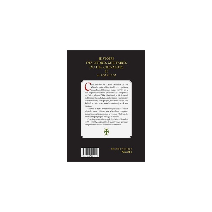 Histoire des ordres militaires - Tome 2 Histoire des ordres militaires - Tome 2