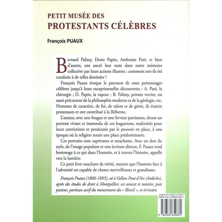 Petit musée des protestants célèbres Petit musée des protestants célèbres