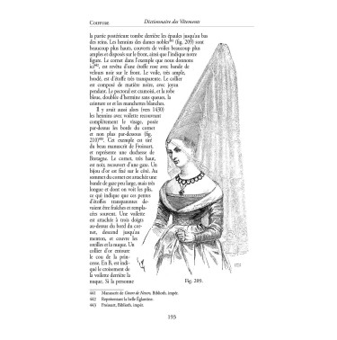 Dictionnaire raisonné du mobilier français : vêtements et costumes