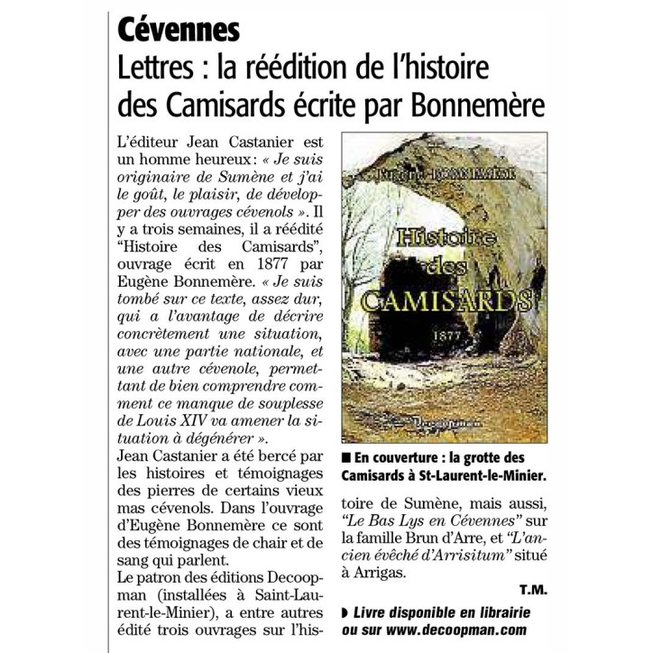 Histoire des Camisards Histoire des Camisards