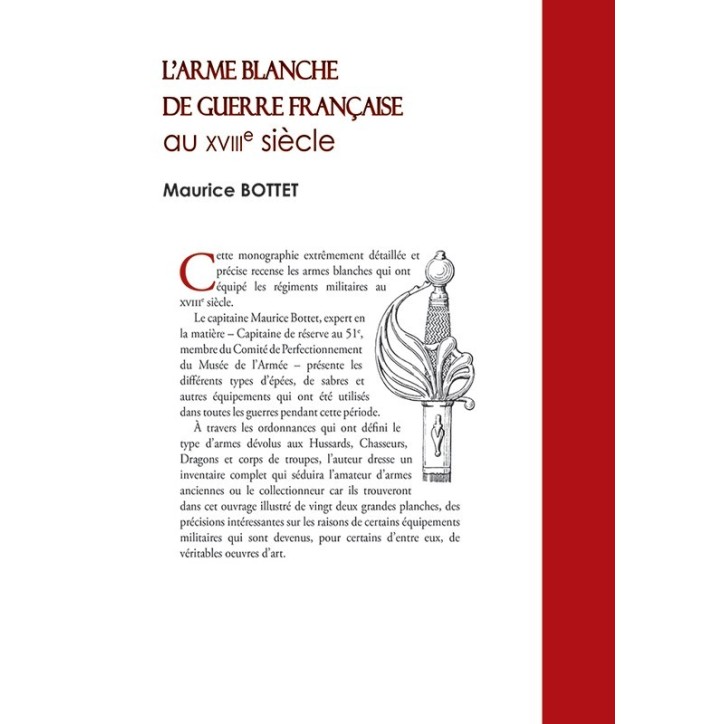 L'arme blanche de guerre française au XVIIIe siècle