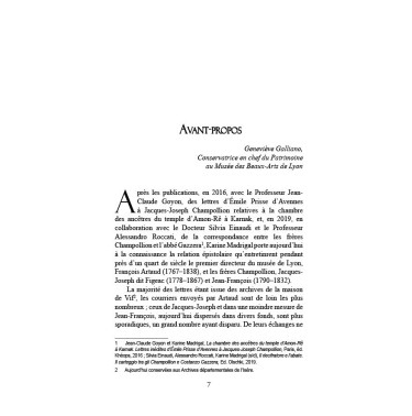 François Artaud et les frères Champollion - Correspondance