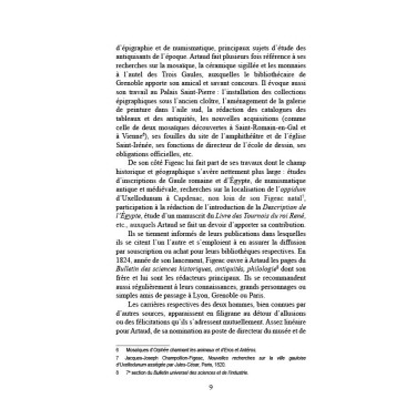 François Artaud et les frères Champollion - Correspondance