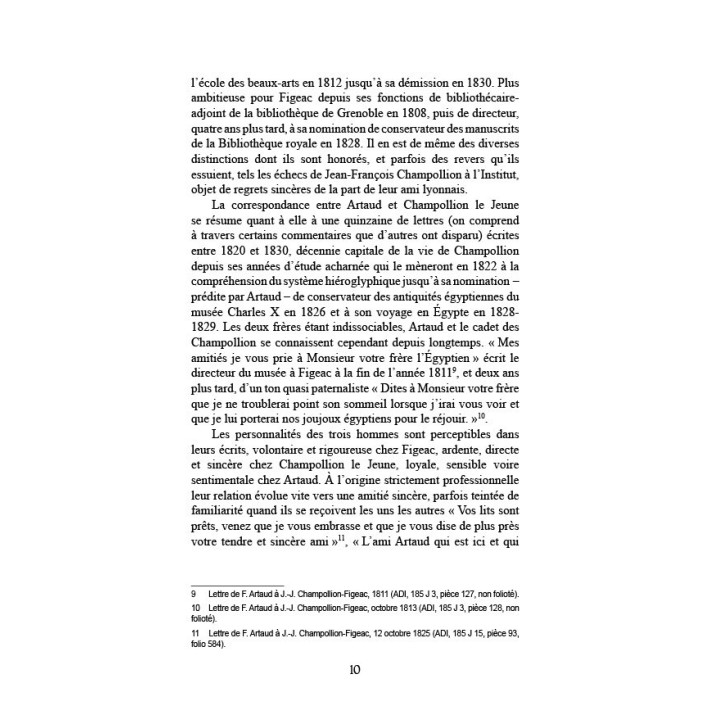 François Artaud et les frères Champollion - Correspondance