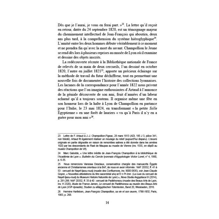 François Artaud et les frères Champollion - Correspondance