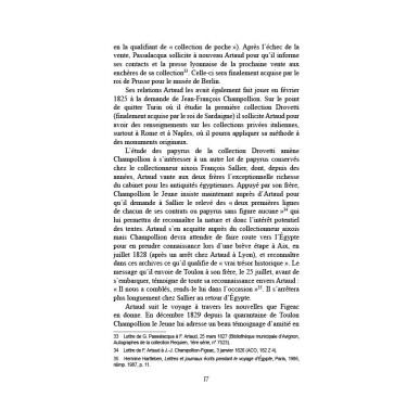 François Artaud et les frères Champollion - Correspondance