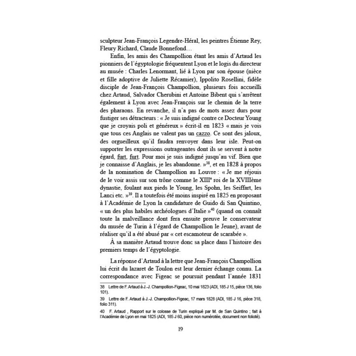 François Artaud et les frères Champollion - Correspondance