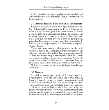 Traité pratique du tracé et de la taille des engrenages