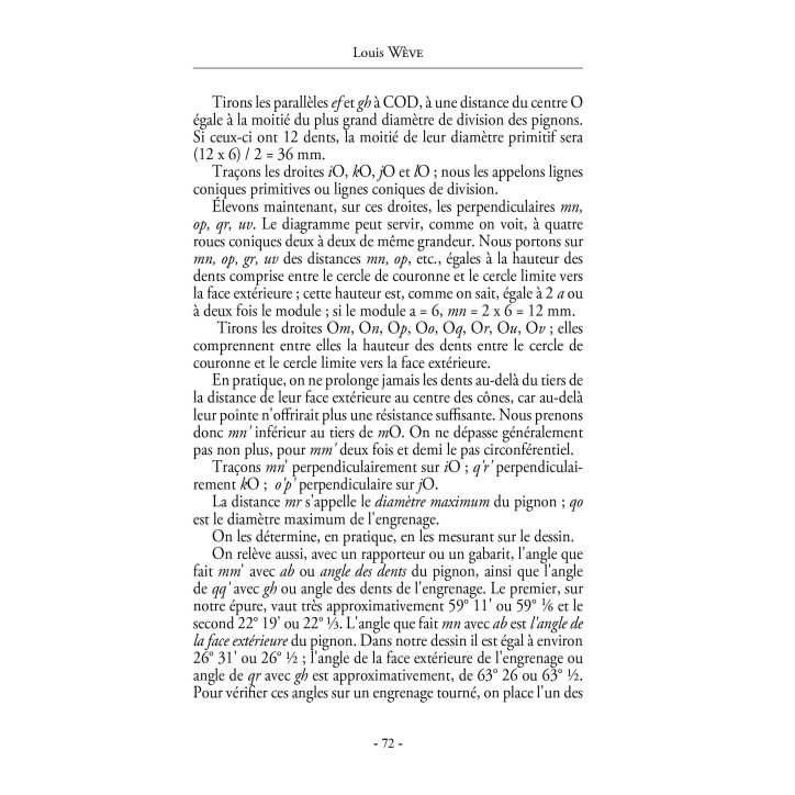 Traité pratique du tracé et de la taille des engrenages