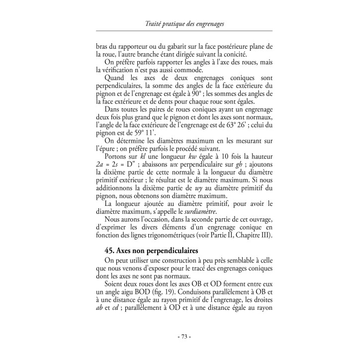 Traité pratique du tracé et de la taille des engrenages