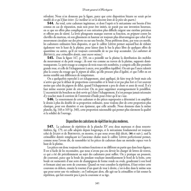 Traité d'Horlogerie - Tome I Traité d'Horlogerie - Tome I